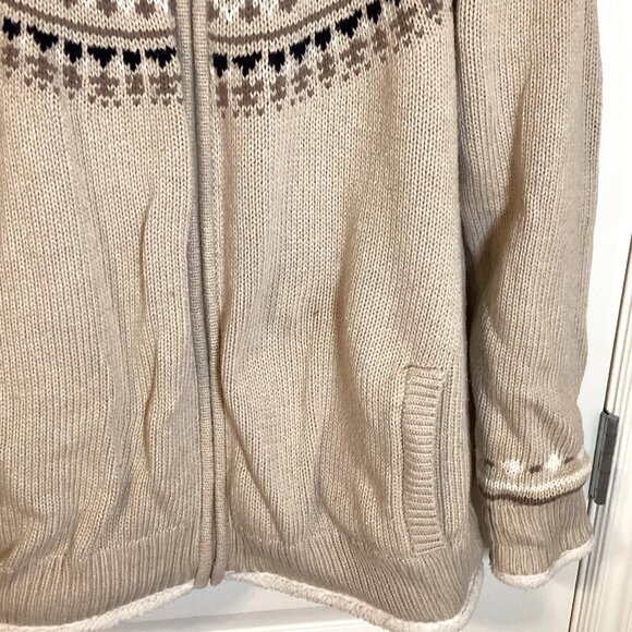 Stormpack Sunice Men's Women's Fleece Lined Fair Isle Sweater Cardigan Size XXL - Picture 2 of 10